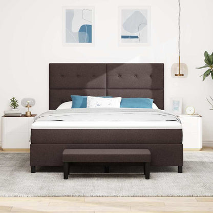 Boxspringbed met matras Donkerbruin 180 x 200 cm Stof