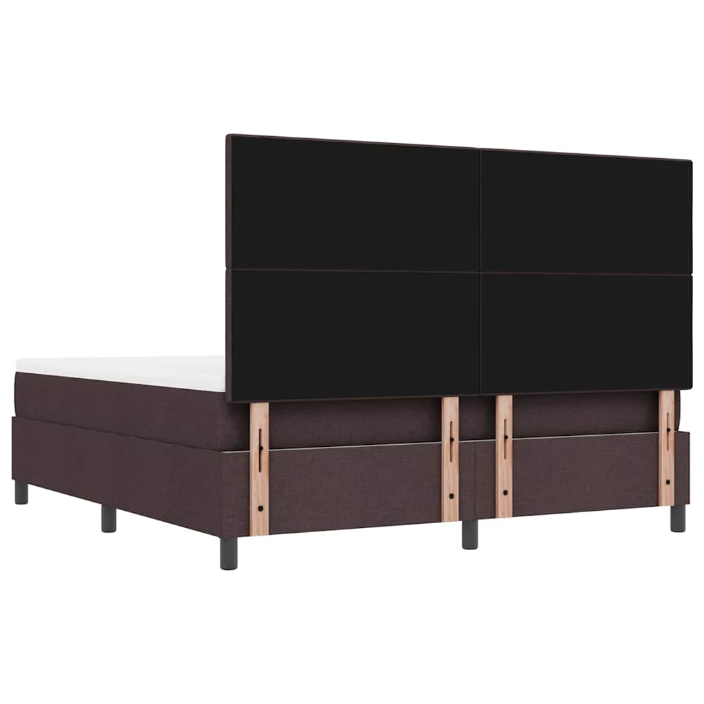 Boxspringbed met matras Donkerbruin 180 x 200 cm Stof