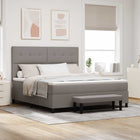 Boxspringbed 180x200 cm taupe stof