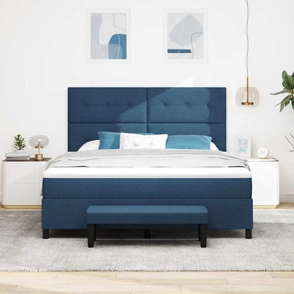Boxspringbed met hoofdeinde Blauw 180 x 200 cm Stof