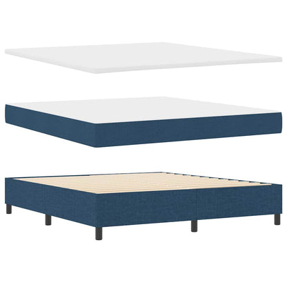 Boxspringbed met hoofdeinde Blauw 180 x 200 cm Stof