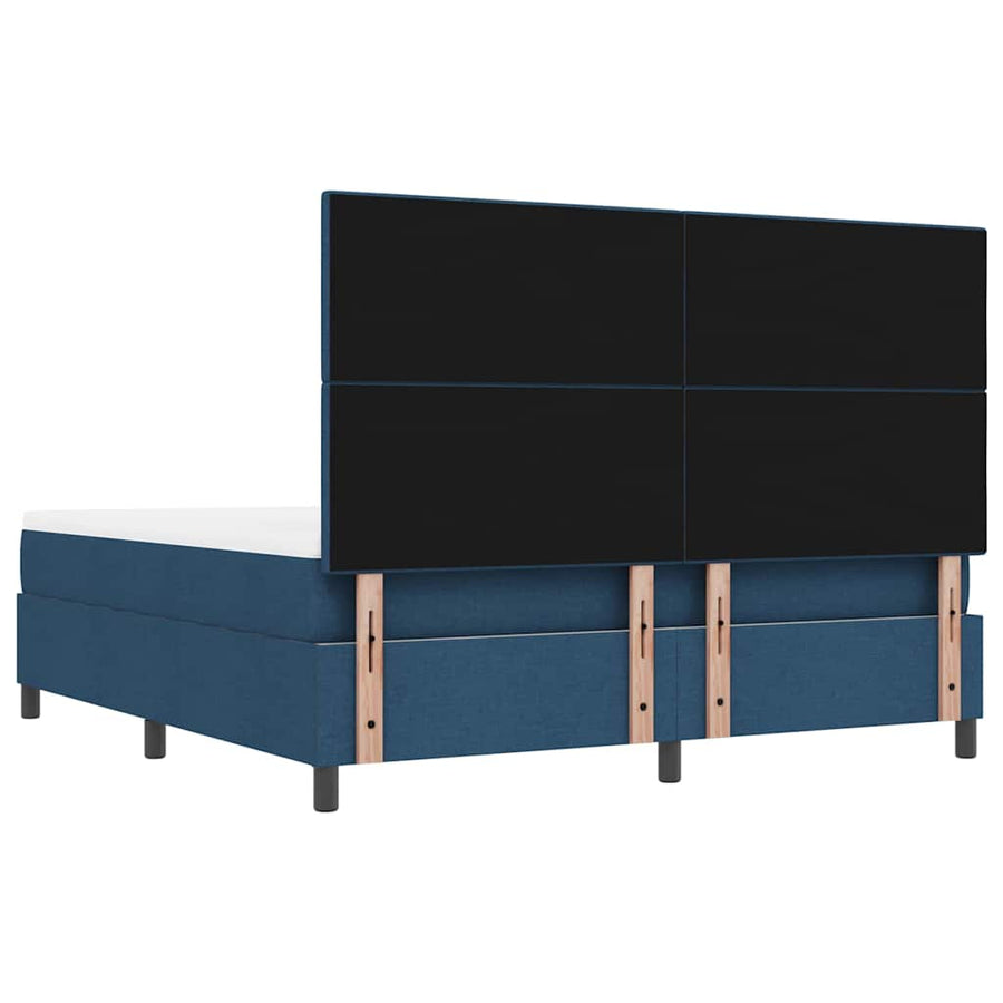 Boxspringbed met hoofdeinde Blauw 180 x 200 cm Stof