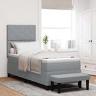 Boxspringbed lichtgrijs 80x200 cm stof