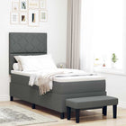 Boxspringbed 80x200 cm donkergrijs stof