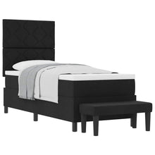 Boxspringbed met hoofdeinde Zwart 80 x 200 cm Stof