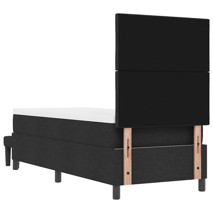 Boxspringbed met hoofdeinde Zwart 80 x 200 cm Stof