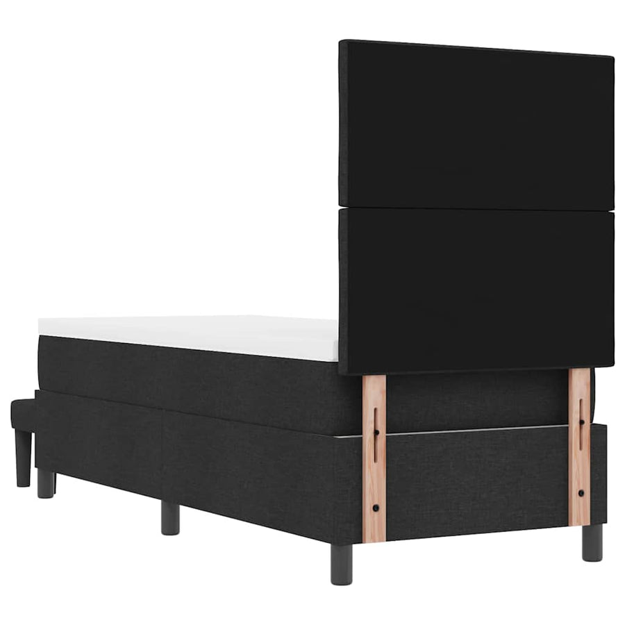 Boxspringbed met hoofdeinde Zwart 80 x 200 cm Stof