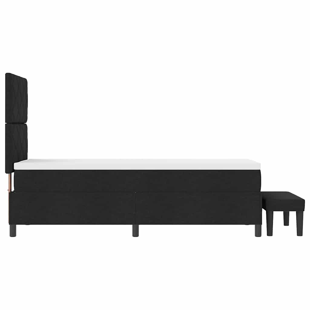 Boxspringbed met hoofdeinde Zwart 80 x 200 cm Stof