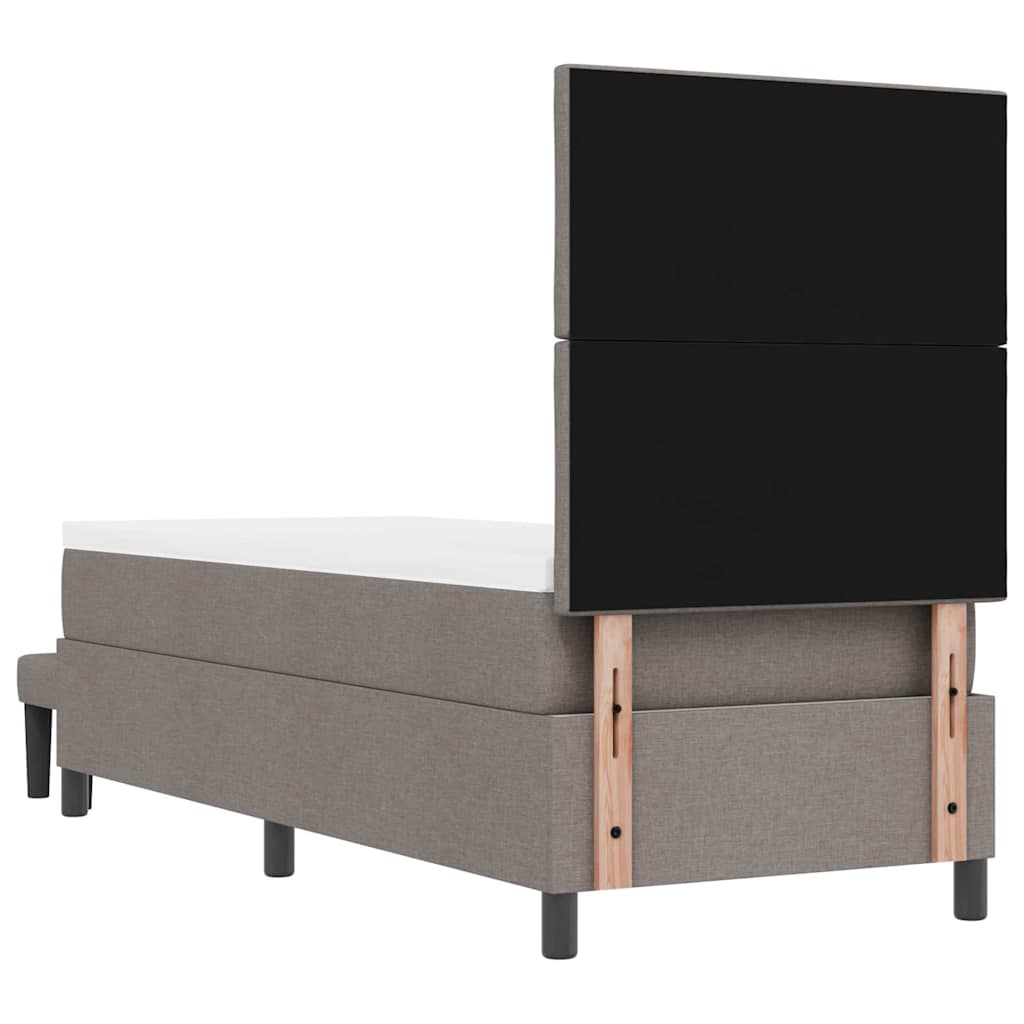 Boxspringbed met hoofdeinde Taupe 80 x 200 cm Stof