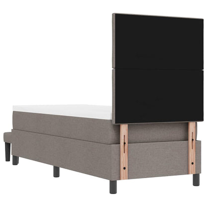 Boxspringbed met hoofdeinde Taupe 80 x 200 cm Stof
