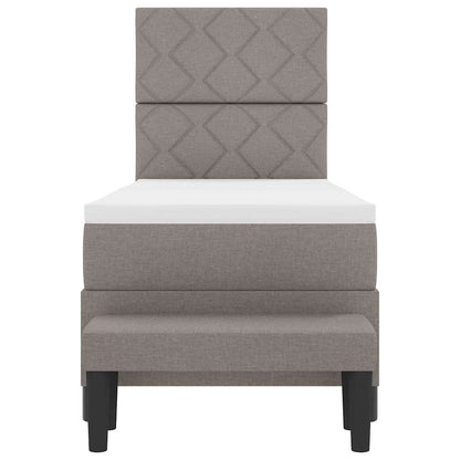 Boxspringbed met hoofdeinde Taupe 80 x 200 cm Stof