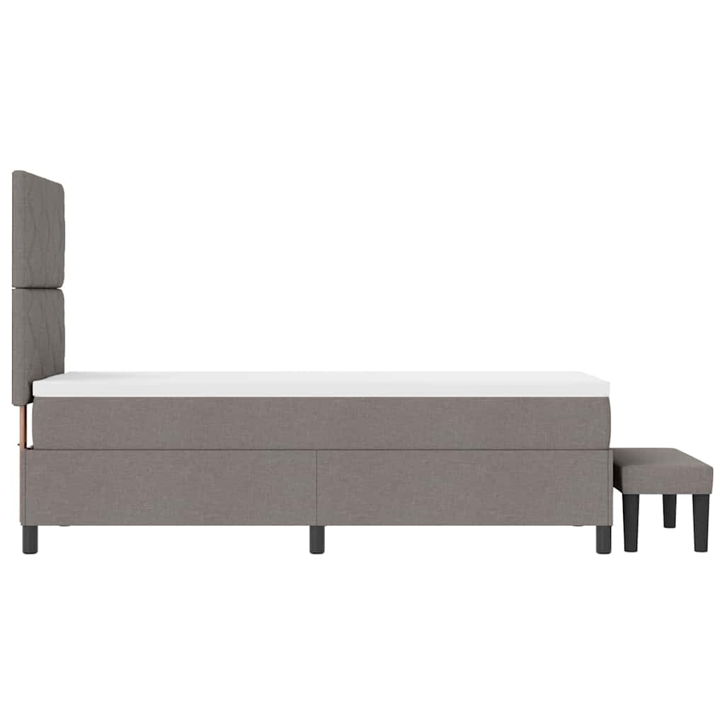 Boxspringbed met hoofdeinde Taupe 80 x 200 cm Stof