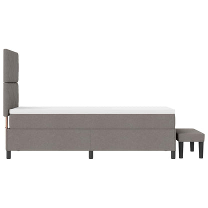 Boxspringbed met hoofdeinde Taupe 80 x 200 cm Stof