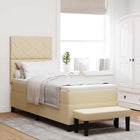 Boxspringbed 80x200 cm crème stof