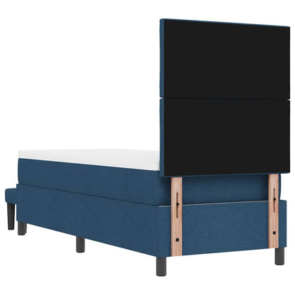 Boxspringbed met hoofdeinde Blauw 80 x 200 cm Stof