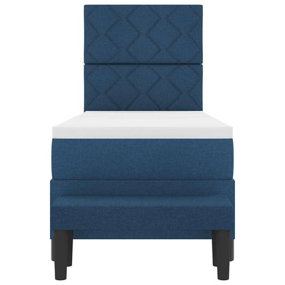 Boxspringbed met hoofdeinde Blauw 80 x 200 cm Stof
