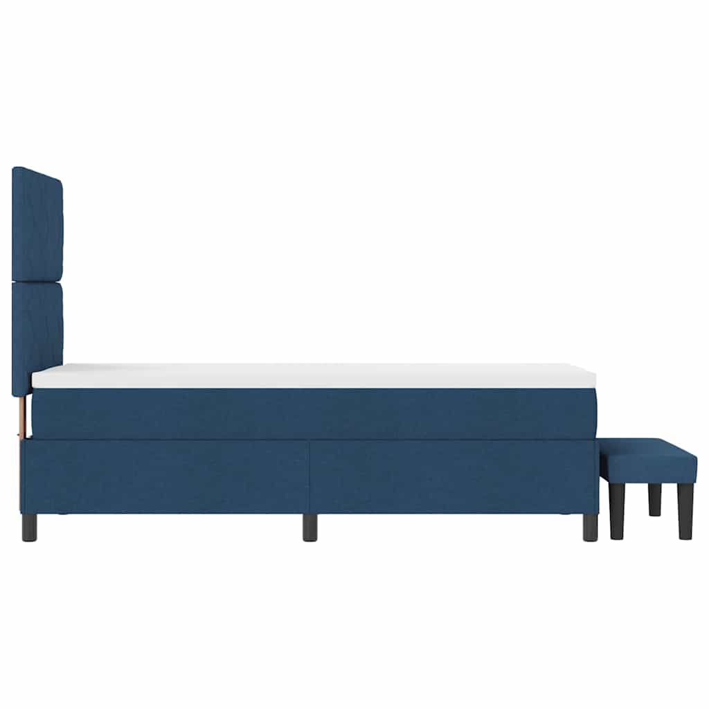 Boxspringbed met hoofdeinde Blauw 80 x 200 cm Stof