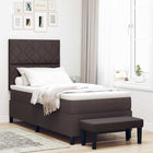 Boxspringbed 90x190 cm donkerbruin stof