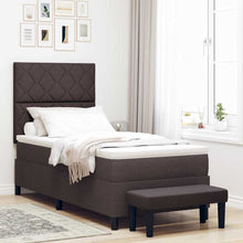 Boxspringbed met kussen Donkerbruin 90 x 190 cm Stof