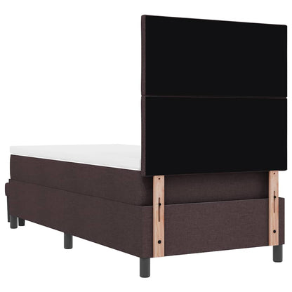 Boxspringbed met kussen Donkerbruin 90 x 190 cm Stof