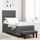Boxspringbed 90x200 cm donkergrijs stof