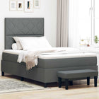 Boxspringbed 120x190 cm donkergrijs stof