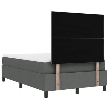 Boxspringbed met matras Donkergrijs 120 x 190 cm Stof