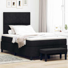 Boxspringbed 120x190 cm zwart stof