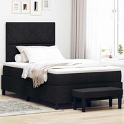 Boxspringbed 120x190 cm zwart stof