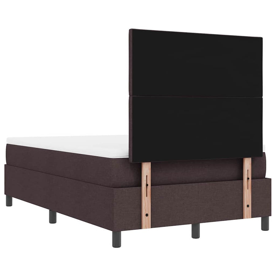 Boxspringbed met matras Donkerbruin 120 x 190 cm Stof