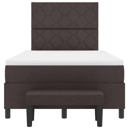 Boxspringbed met matras Donkerbruin 120 x 190 cm Stof