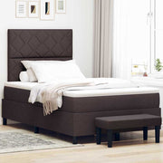 Boxspringbed 120x200 cm donkerbruin stof