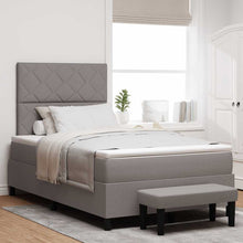 Boxspringbed met hoofdeinde Taupe 120 x 200 cm Stof