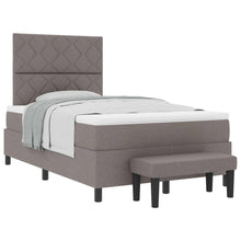 Boxspringbed met hoofdeinde Taupe 120 x 200 cm Stof