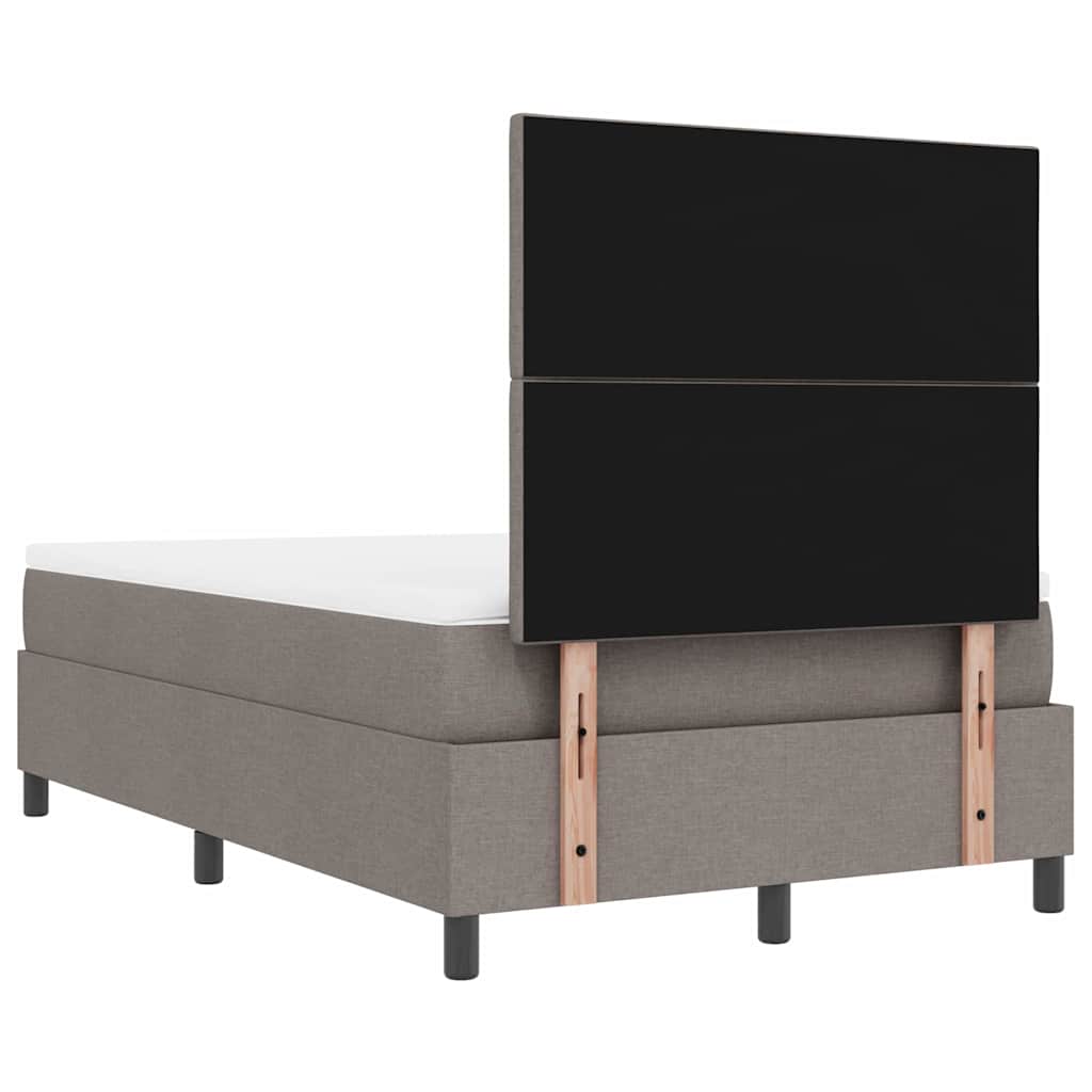 Boxspringbed met hoofdeinde Taupe 120 x 200 cm Stof