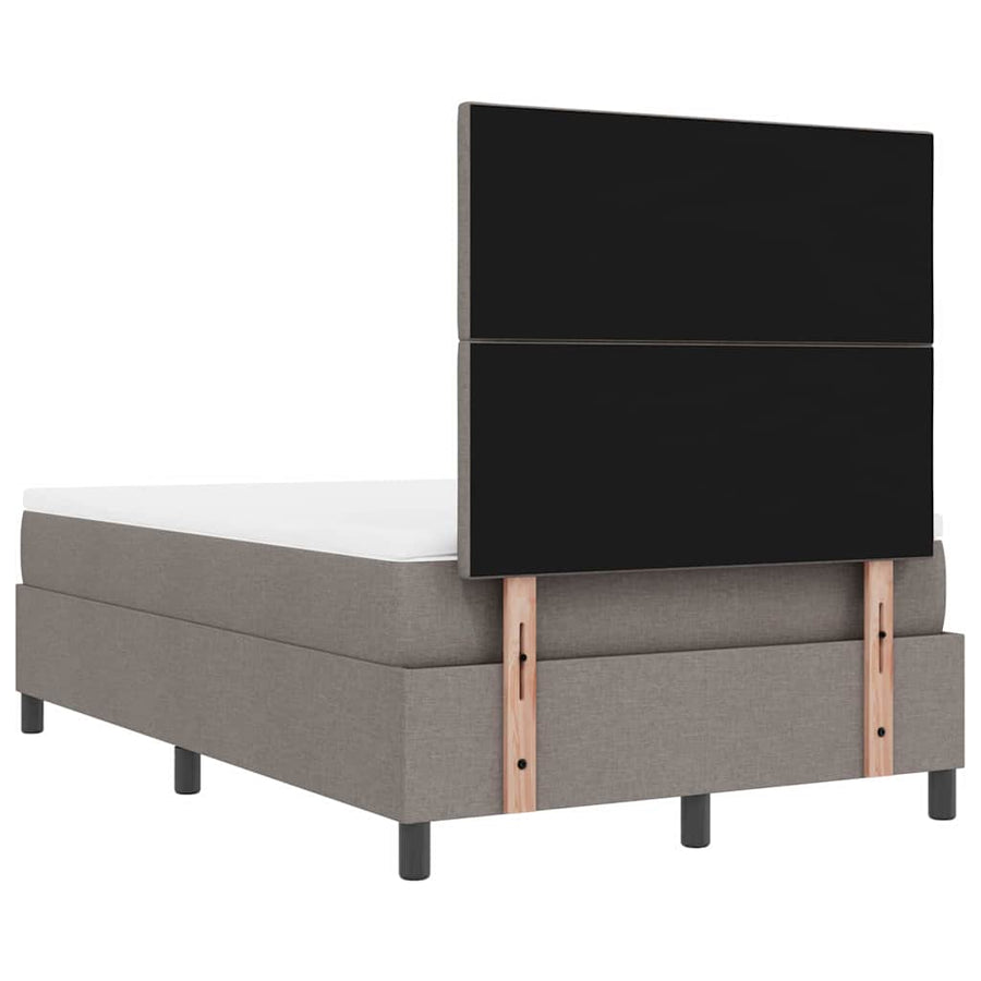 Boxspringbed met hoofdeinde Taupe 120 x 200 cm Stof
