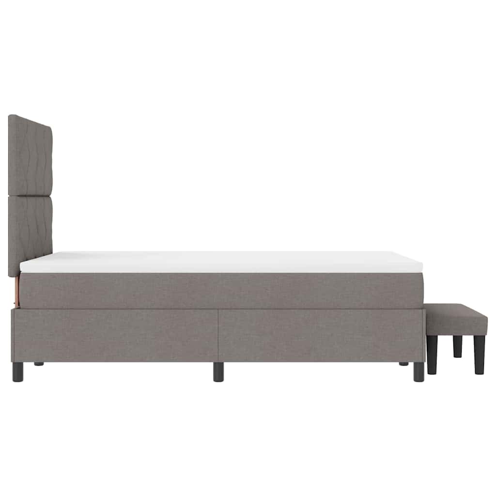 Boxspringbed met hoofdeinde Taupe 120 x 200 cm Stof