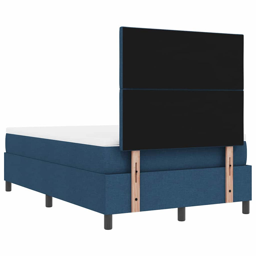 Boxspringbed met matras met hoofdeinde Blauw 120 x 200 cm Stof