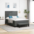 Boxspringbed 140x200 cm donkergrijs stof