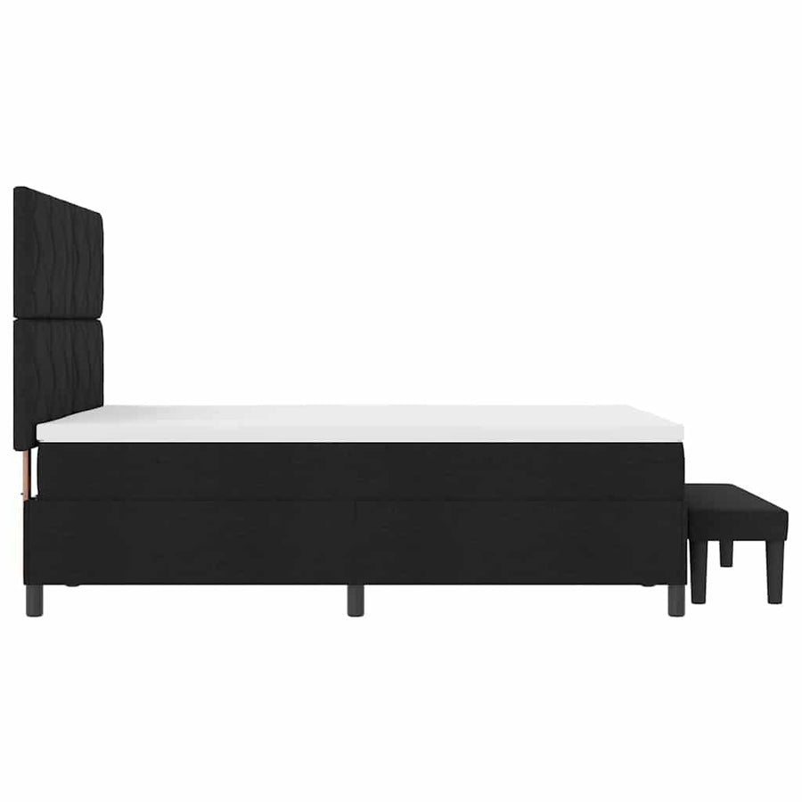 Boxspring bed met matras met hoofdeinde Zwart 160 x 200 cm Stof