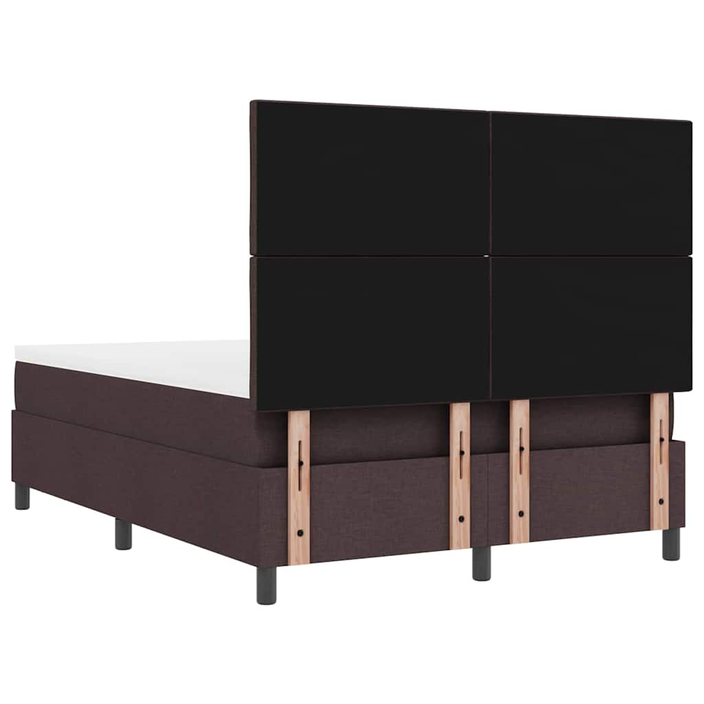 Boxspringbed met hoofdeinde Donkerbruin 160 x 200 cm Stof