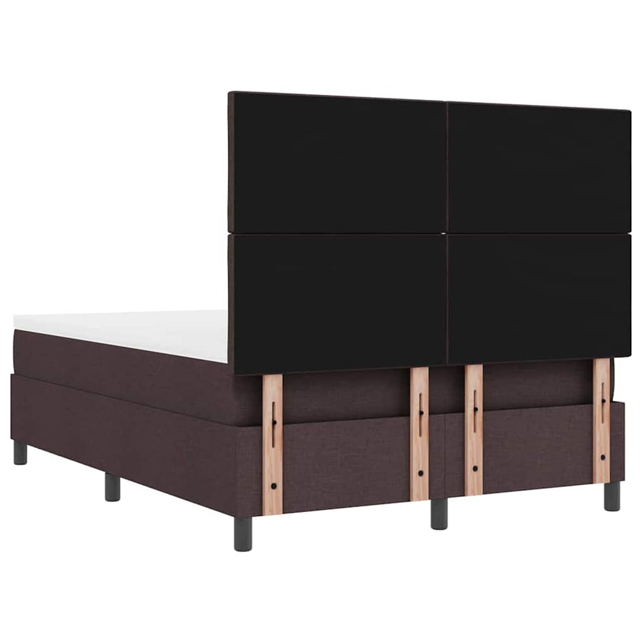 Boxspringbed met hoofdeinde Donkerbruin 160 x 200 cm Stof