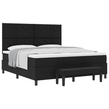 Boxspringbed met hoofdeinde Zwart 180 x 200 cm Stof
