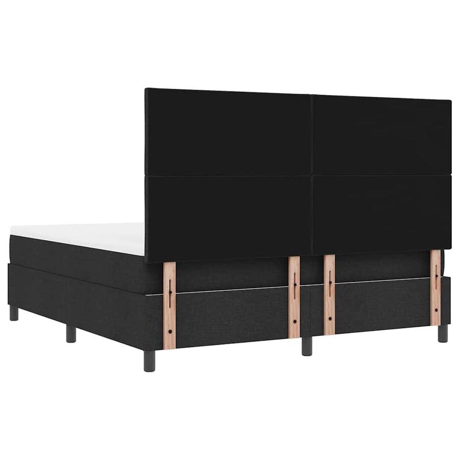 Boxspringbed met hoofdeinde Zwart 180 x 200 cm Stof