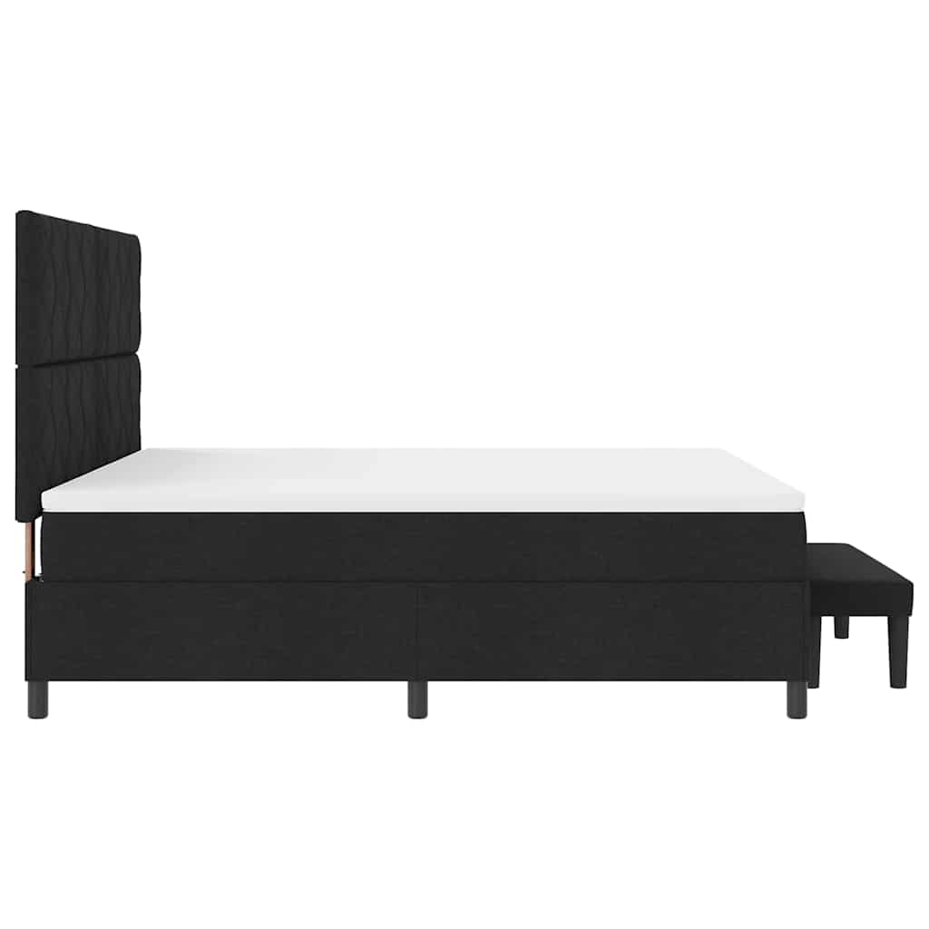 Boxspringbed met hoofdeinde Zwart 180 x 200 cm Stof