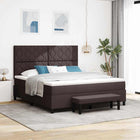 Boxspringbed 180x200 cm donkerbruin stof