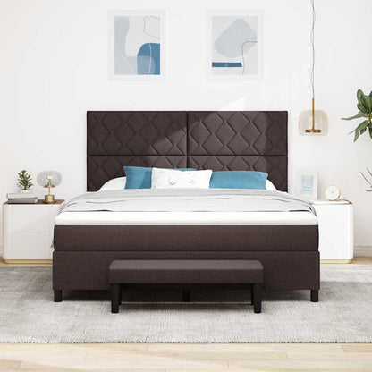 Boxspringbed met hoofdeinde Donkerbruin 180 x 200 cm Stof