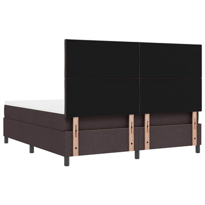 Boxspringbed met hoofdeinde Donkerbruin 180 x 200 cm Stof