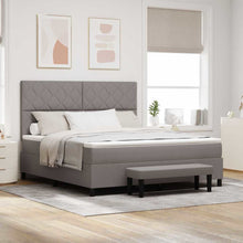 Boxspringbed met hoofdeinde Taupe 180 x 200 cm Stof