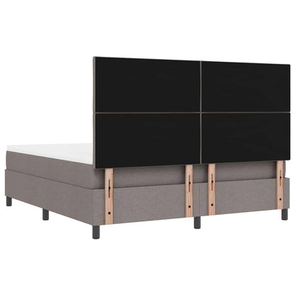 Boxspringbed met hoofdeinde Taupe 180 x 200 cm Stof